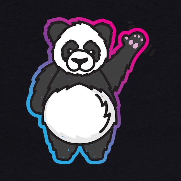 Hello Giant Panda Bear by Vin Zzep